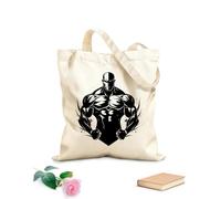 AILOONG Bolsa de lona para vino Estética, ascenso, fitness, músculo, magia, culturista, precisión Tela de 12 oz de grosor Combina con la ropa 35x40cm Grande