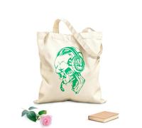 AILOONG Bolsa de lona para vino Juego Jugando Música de Calavera Auriculares Videojuego Boy Zona de Juegos Tela de 340g/m² de grosor Combina con la ropa
