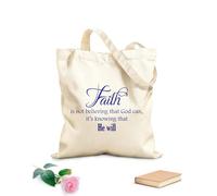 AILOONG Bolsa de lona para vino La fe no es creer que Dios puede, sino saber que lo hará. Tela de 340g/m² de grosor Material agradable para la piel