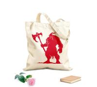 AILOONG Bolsa de lona para vino Ogro de silueta, raza mítica del juego, solo con hacha grande. Tela de 340g/m² de grosor Combina con la ropa