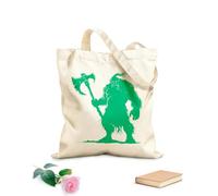 AILOONG Bolsa de lona para vino Ogro de silueta, raza mítica del juego, solo con hacha grande. Tela de 340g/m² de grosor Combina con la ropa