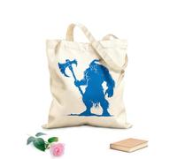 AILOONG Bolsa de lona para vino Ogro de silueta, raza mítica del juego, solo con hacha grande. Tela de 340g/m² de grosor Combina con la ropa