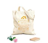 AILOONG Bolsa de lona para vino Reglas de la familia italiana: amar, creer, reír, cocina inspiradora Tela de 340g/m² de grosor Combina con la ropa