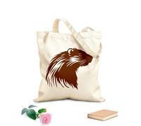 AILOONG Bolsa de lona para vino silueta angelical de cabeza de rata almizclera Tela de 340g/m² de grosor Combina con la ropa