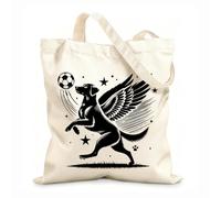 AILOONG Bolsa de lona para vino Silueta de gol ganador de cachorro ángel Tela de 12 oz de grosor Combina con la ropa 25x30cm Pequeño
