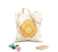 AILOONG Bolsa de lona para vino símbolo de pluma de pavo real Tela de 340g/m² de grosor Combina con la ropa