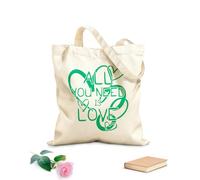 AILOONG Bolsa de lona para vino Todo lo que necesitas es amor Tela de 340g/m² de grosor Combina con la ropa