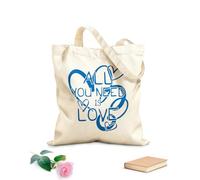 AILOONG Bolsa de lona para vino Todo lo que necesitas es amor Tela de 340g/m² de grosor Combina con la ropa