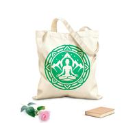 AILOONG Bolsa de lona para vino Un icono de estilo glifo del signo de yoga. Tela de 340g/m² de grosor Combina con la ropa