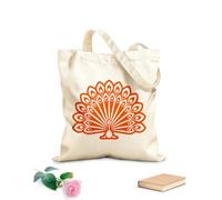 AILOONG Bolsa de lona para vino Un icono de estilo glifo del símbolo de la pluma de pavo real Tela de 340g/m² de grosor Combina con la ropa