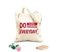 AILOONG Bolsa de lona para vino Un pequeño progreso cada día es inspirador. Tela de 340g/m² de grosor Combina con la ropa