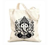 AILOONG Bolsa de lona para vino Una encantadora silueta 2D del señor Ganesh representada en un estilo minimalista. Tela de 12 oz de grosor Combina con la ropa 35x40cm Grande