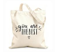 AILOONG Bolsa de lona para vino una frase escrita a mano eres el mejor letras a mano frase motivadora inspiradora Tela de 12 oz de grosor Combina con la ropa 35x40cm Grande