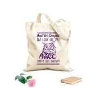 AILOONG Bolsa de lona para vino Y aún así, a pesar de la mirada en mi cara, sigues hablando. Tela de 340g/m² de grosor Combina con la ropa