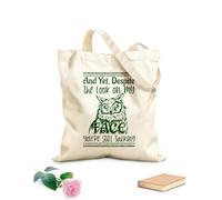 AILOONG Bolsa de lona para vino Y aún así, a pesar de la mirada en mi cara, sigues hablando. Tela de 340g/m² de grosor Combina con la ropa