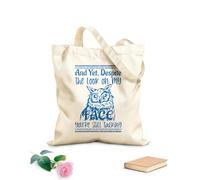 AILOONG Bolsa de lona para vino Y aún así, a pesar de la mirada en mi cara, sigues hablando. Tela de 340g/m² de grosor Combina con la ropa