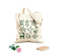AILOONG Bolsa de lona Patrones nativos americanos Animales aztecas Tela de 340g/m² de grosor Bolsa para dibujar