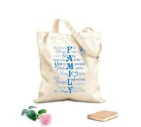 AILOONG Bolsa de lona Pegatinas de pared con frases inspiradoras de la familia Runtoo para sala de estar, dormitorio y decoración del hogar. Tela de 340g/m² de grosor Bolsa para dibujar