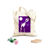 AILOONG Bolsa de lona Perro Pitbull Noche Luna Oscura Pentagrama Cur Oculto Tela de 340g/m² de grosor Sustituye a la mochila escolar