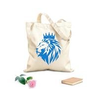 AILOONG Bolsa de lona Poliedro abstracto León africano Rey Corona Animal Gato Tela de 340g/m² de grosor Bolsa para dibujar