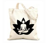 AILOONG Bolsa de lona Postura de yoga Meditación Hinduismo Budismo Estudio de yoga Tela de 12 oz de grosor Sustituye a la mochila escolar 31x36cm Mediano