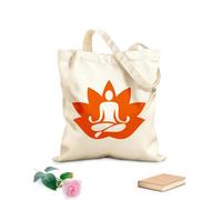 AILOONG Bolsa de lona Postura de yoga Meditación Hinduismo Budismo Estudio de yoga Tela de 340g/m² de grosor Sustituye a la mochila escolar