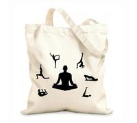 AILOONG Bolsa de lona Posturas de yoga Meditación Budismo Hinduismo Tela de 12 oz de grosor Sustituye a la mochila escolar 35x40cm Grande