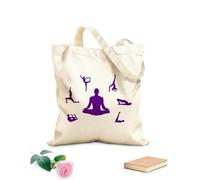 AILOONG Bolsa de lona Posturas de yoga Meditación Budismo Hinduismo Tela de 340g/m² de grosor Sustituye a la mochila escolar