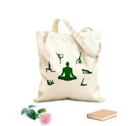 AILOONG Bolsa de lona Posturas de yoga Meditación Budismo Hinduismo Tela de 340g/m² de grosor Sustituye a la mochila escolar