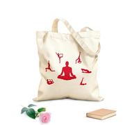 AILOONG Bolsa de lona Posturas de yoga Meditación Budismo Hinduismo Tela de 340g/m² de grosor Sustituye a la mochila escolar