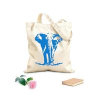 AILOONG Bolsa de lona Silueta gráfica de elefante, animal salvaje Tela de 340g/m² de grosor Bolsa para dibujar