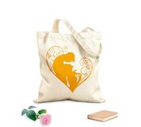 AILOONG Bolsa de lona sin blanquear Amor Romance Pareja Corazón Tela de 340g/m² de grosor Se usa como bolsa de herramientas