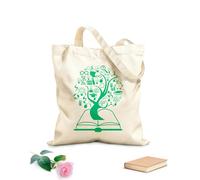 AILOONG Bolsa de lona sin blanquear Árbol de la ciencia Símbolo escolar Clase de matemáticas Tela de 340g/m² de grosor Se usa como bolsa de herramientas