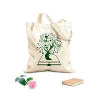 AILOONG Bolsa de lona sin blanquear Árbol de la ciencia Símbolo escolar Clase de matemáticas Tela de 340g/m² de grosor Se usa como bolsa de herramientas