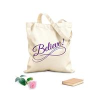 AILOONG Bolsa de lona sin blanquear Cita de palabras, letras, creer, signo del infinito Tela de 340g/m² de grosor Se usa como bolsa de herramientas