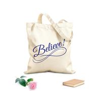 AILOONG Bolsa de lona sin blanquear Cita de palabras, letras, creer, signo del infinito Tela de 340g/m² de grosor Se usa como bolsa de herramientas