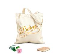 AILOONG Bolsa de lona sin blanquear Cita de palabras, letras, creer, signo del infinito Tela de 340g/m² de grosor Se usa como bolsa de herramientas