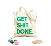 AILOONG Bolsa de lona sin blanquear Cita motivacional: palabras y frases para hacer las cosas bien Tela de 340g/m² de grosor Se usa como bolsa de herramientas