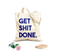 AILOONG Bolsa de lona sin blanquear Cita motivacional: palabras y frases para hacer las cosas bien Tela de 340g/m² de grosor Se usa como bolsa de herramientas