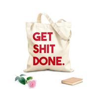 AILOONG Bolsa de lona sin blanquear Cita motivacional: palabras y frases para hacer las cosas bien Tela de 340g/m² de grosor Se usa como bolsa de herramientas