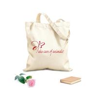 AILOONG Bolsa de lona sin blanquear Cita motivadora para cuidar a los animales: amar a las mascotas Tela de 340g/m² de grosor Se usa como bolsa de herramientas