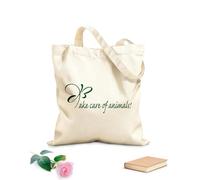 AILOONG Bolsa de lona sin blanquear Cita motivadora para cuidar a los animales: amar a las mascotas Tela de 340g/m² de grosor Se usa como bolsa de herramientas