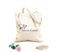 AILOONG Bolsa de lona sin blanquear Cita motivadora para cuidar a los animales: amar a las mascotas Tela de 340g/m² de grosor Se usa como bolsa de herramientas