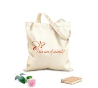 AILOONG Bolsa de lona sin blanquear Cita motivadora para cuidar a los animales: amar a las mascotas Tela de 340g/m² de grosor Se usa como bolsa de herramientas