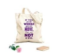 AILOONG Bolsa de lona sin blanquear Citas y palabras inspiradoras si no te gusta dónde estás Tela de 340g/m² de grosor Se usa como bolsa de herramientas