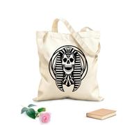 AILOONG Bolsa de lona sin blanquear Cráneo del rey faraón, huesos, horror antiguo egipcio Tela de 12 oz de grosor Se usa como bolsa de herramientas 25x30cm Pequeño