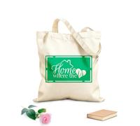 AILOONG Bolsa de lona sin blanquear El hogar es donde está el amor. Cita de la casa Tela de 340g/m² de grosor Se usa como bolsa de herramientas