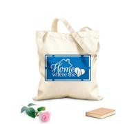 AILOONG Bolsa de lona sin blanquear El hogar es donde está el amor. Cita de la casa Tela de 340g/m² de grosor Se usa como bolsa de herramientas