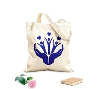 AILOONG Bolsa de lona sin blanquear Familia Niños Amor Manos Paz Tela de 340g/m² de grosor Se usa como bolsa de herramientas