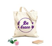 AILOONG Bolsa de lona sin blanquear Frase inspiradora de letras Sé valiente Tela de 340g/m² de grosor Se usa como bolsa de herramientas
